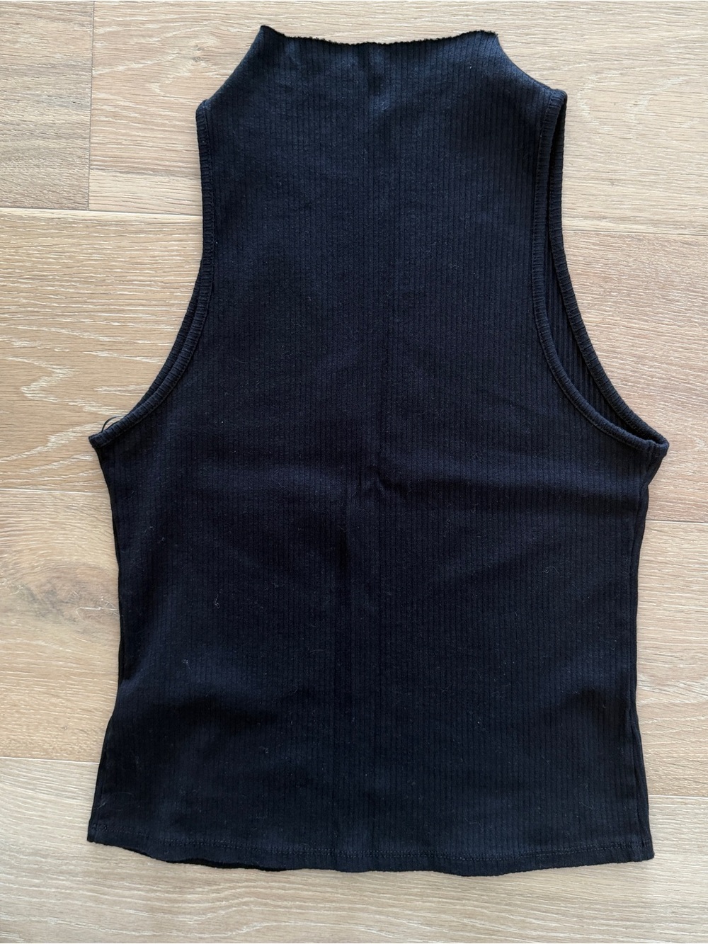 Maeve by Anthropologie black ribbed mockneck tank - Picture 2 of 2